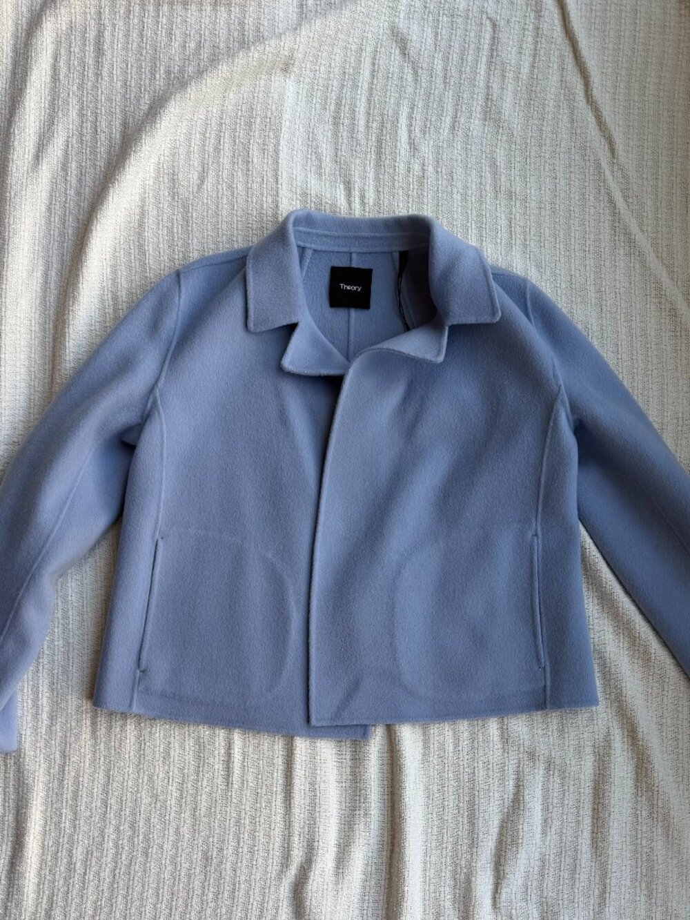 Theory Sileena Wool Cashmere Jacket in Regatta Blue - NWT M
